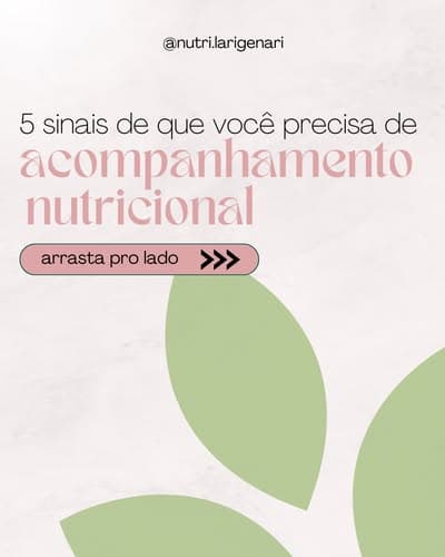 Post do Instagram: 5 sinais de que você precisa de acompanhamento nutricional
