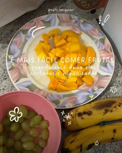 Post do Instagram: É mais fácil comer frutas quando elas já estão cortadas